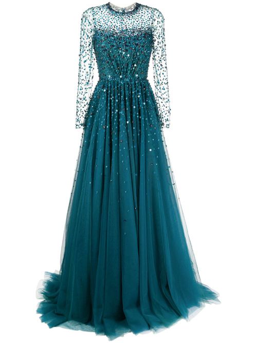 Constantine sequin-embellished gown - Blue