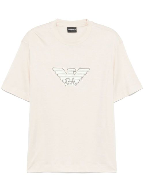 Logo-embroidered T-shirt - Neutrals