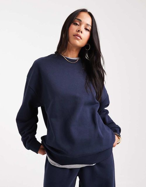Ultimate oversized brushback sweatshirt in navy