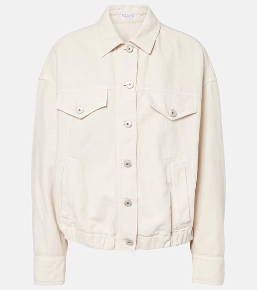 Monili beaded cotton and linen jacket