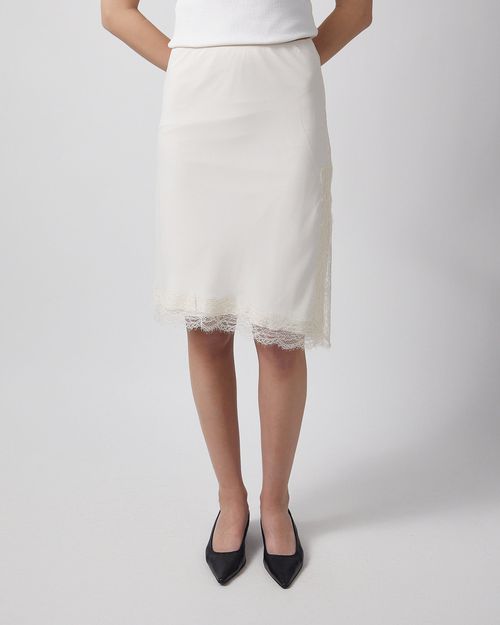 Róhe Skirt Lace Offwhite