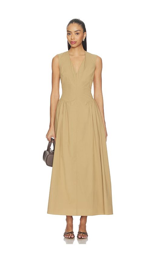Rue Sophie Talia Dress in Tan. - L also in M