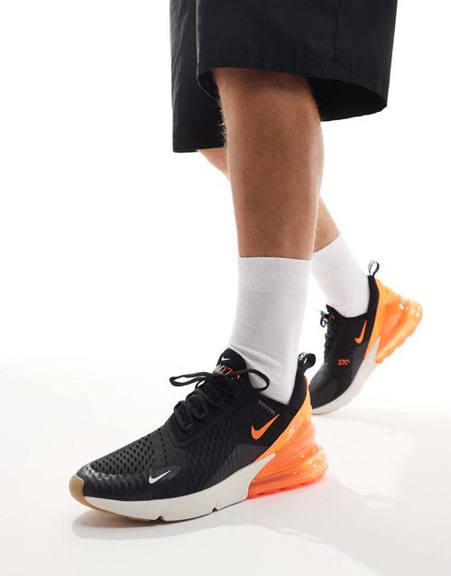 Air max 270 sneakers in black and orange