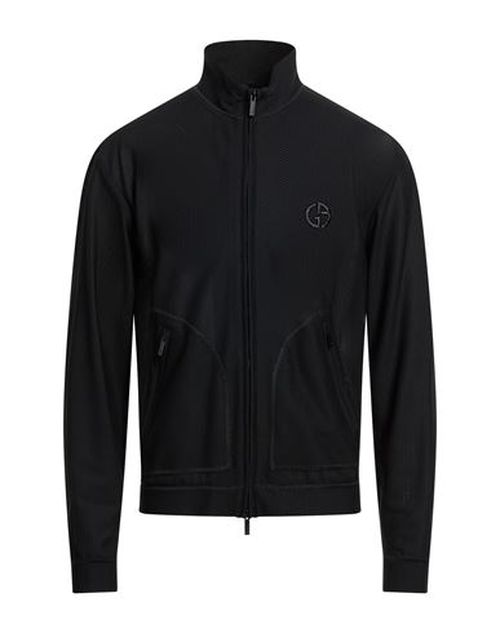 Man Sweatshirt Black Size 40 Polyamide, Elastane