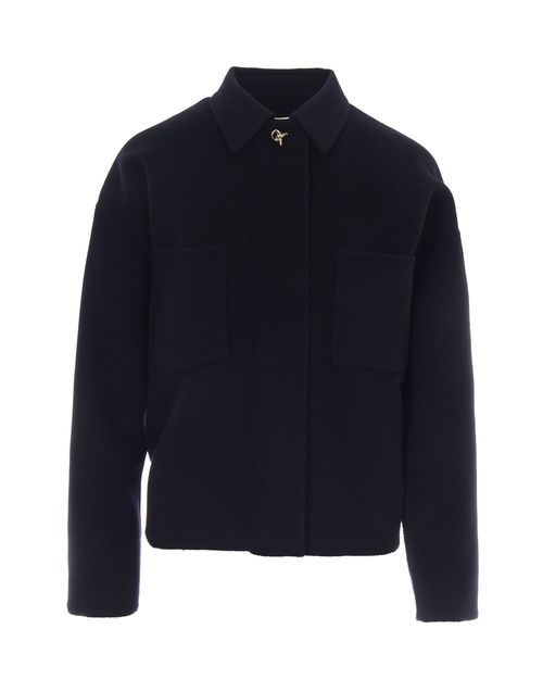 Double-Faced Virgin Wool Jacket — Navy