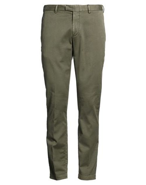 Man Pants Military green Size 34 Cotton, Elastane