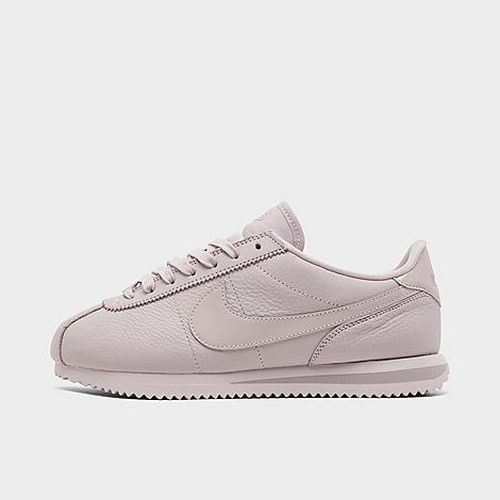 Women's Cortez 23 Premium Leather Casual Shoes in Pink/Platinum Violet