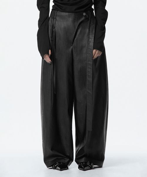 Strap Leather Pants