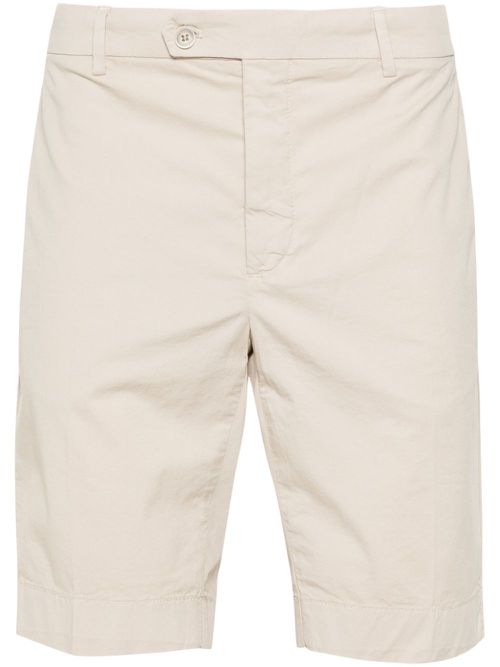 Mid-rise twill chino shorts - Neutrals