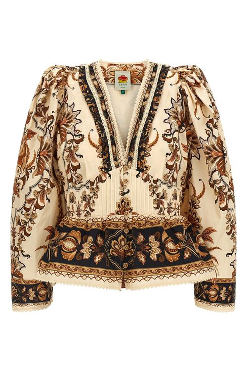 'Majestic Garden Sand' Blouse