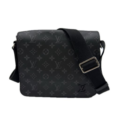 Louis Vuitton Monogram Eclipse Black Gray Coated Canvas Shoulder Bag Pre-Owned