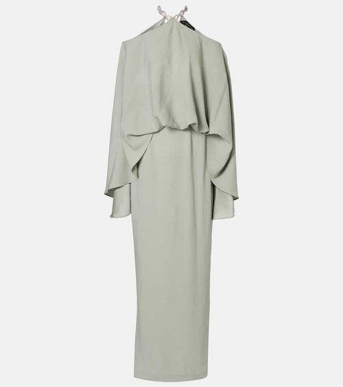 Cyclades embellished crêpe cady gown
