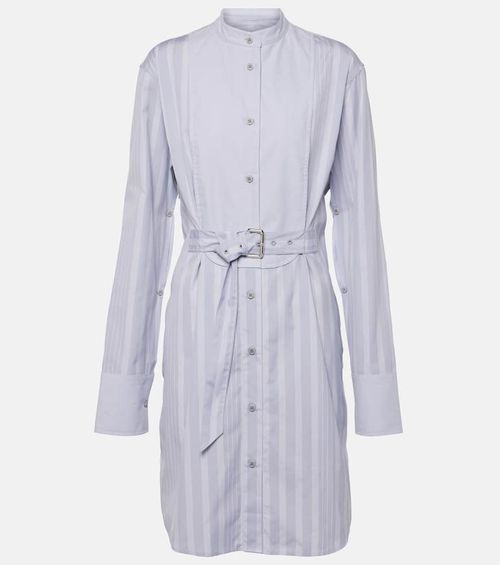 Striped cotton shirt dress