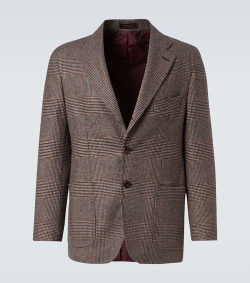 Checked wool blazer
