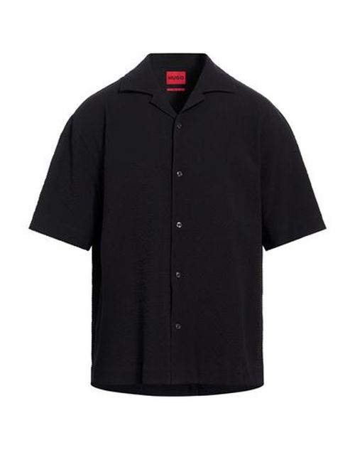 Man Shirt Black Size XL Cotton, Elastane