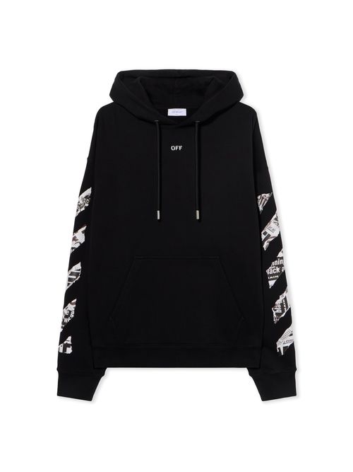 Newspaper Arrow Skate Hoodie - Male Sweatshirts Black
