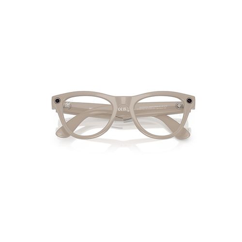 Ray-Ban Meta AI Glasses Chalky Gray Frame Blue Lense