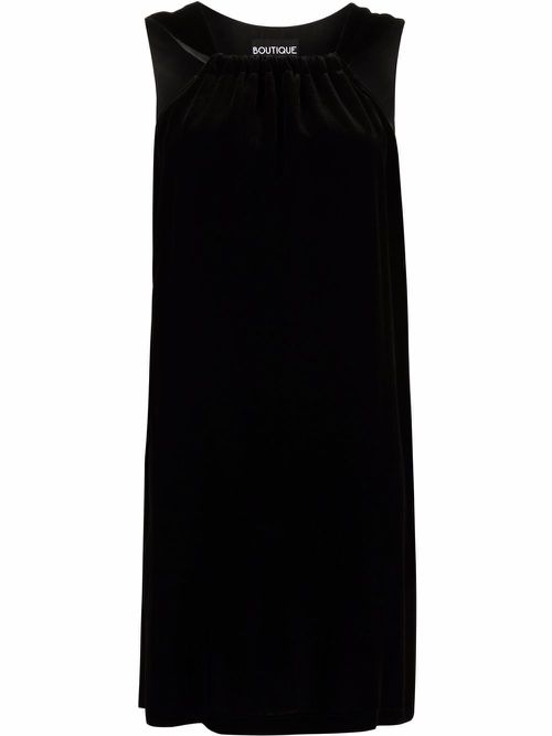 Sleeveless shift mini dress - Black