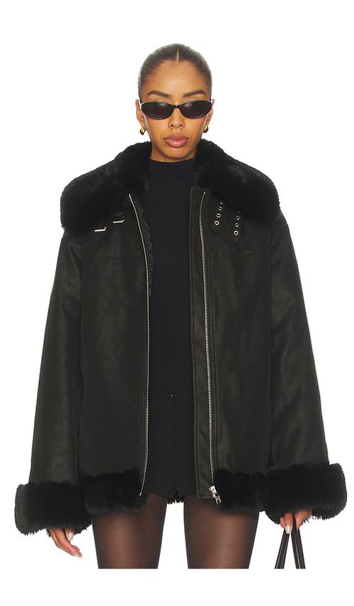 Lovers and Friends Helly Faux Leather Jacket in Black. XS also in