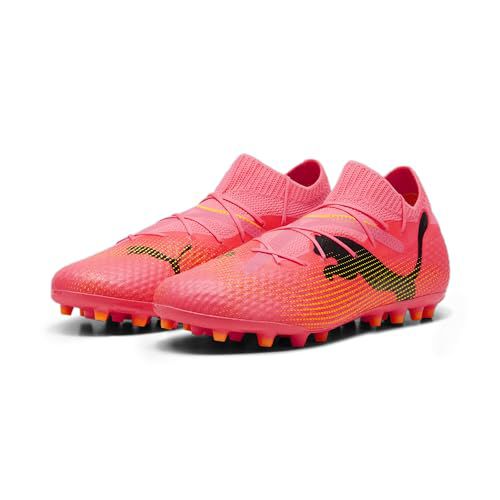 PUMA Men's Future 7 Pro MG Soccer Shoe, Sunset Glow Black Sun Stream Pink Orange, 7.5 AU