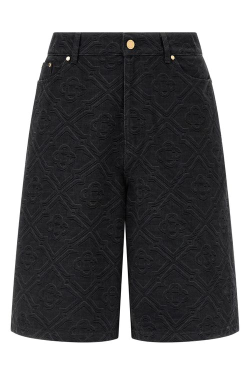 'Laser Monogram Denim' Bermuda Shorts