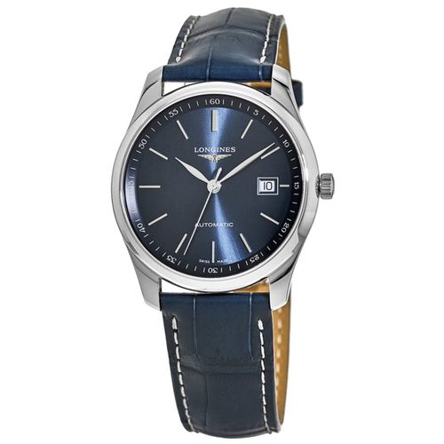 Master Collection Automatic 40mm Blue Dial Leather Strap Men's Watch L2.793.4.92.0