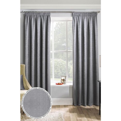 Plain Thermal Room Darkening Energy Saving Tape Top Curtains For Living Rooms & Bedrooms
