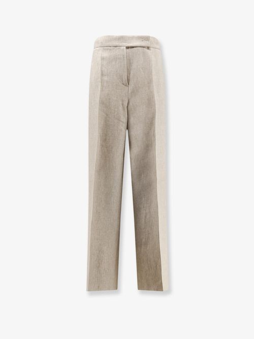 Linen Trousers — Beige