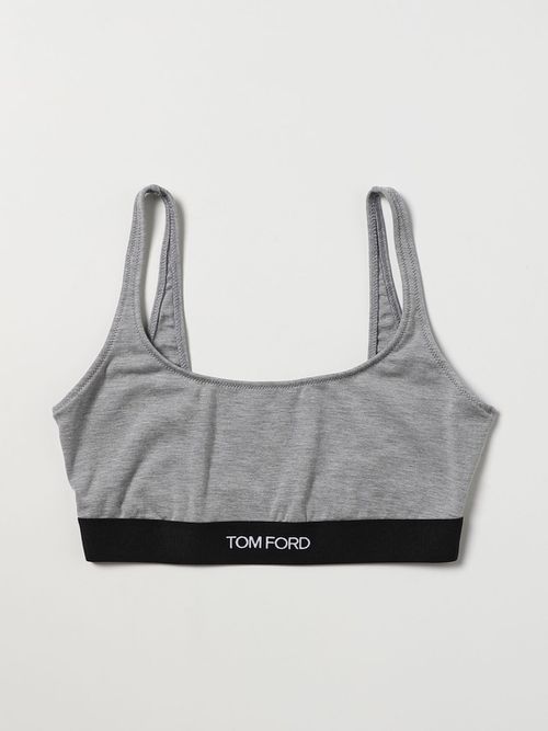 Sports bra with logo band