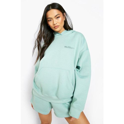 Womens Dsgn Studio Text Print Hooded Short Tracksuit - Green - S, Green