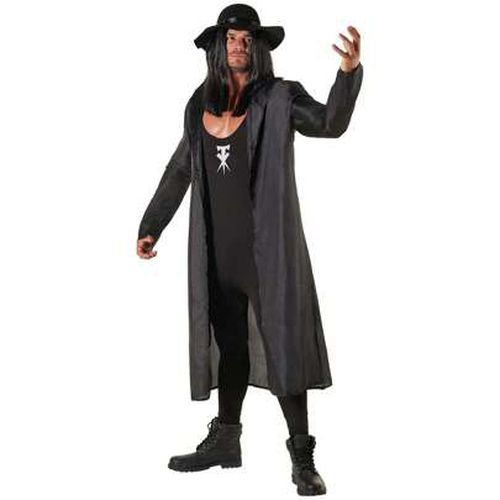 WWE Undertaker Adult Costume - Breathable Bodysuit, Cloak & Hat For Halloween Fancy Dress, Wrestling Theme Parties & Event