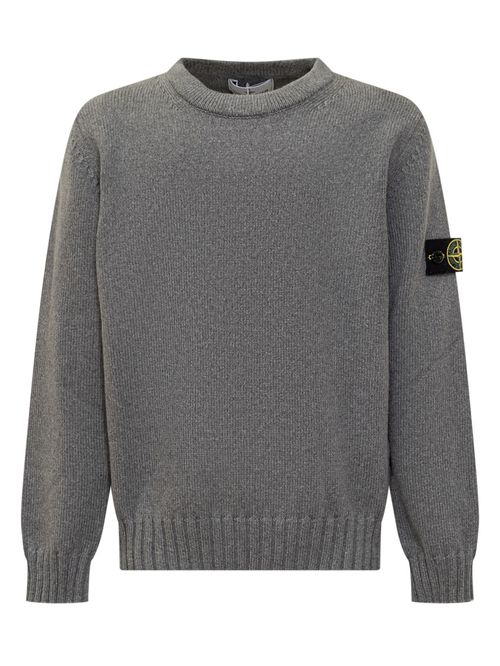 Kids Grey Solid Sweater