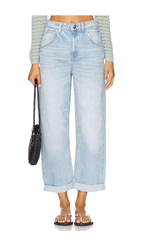 Seventy + Mochi Turn Up Bo Wide Leg in Blue.  31. Also in 24, 25, 26, 27, 28