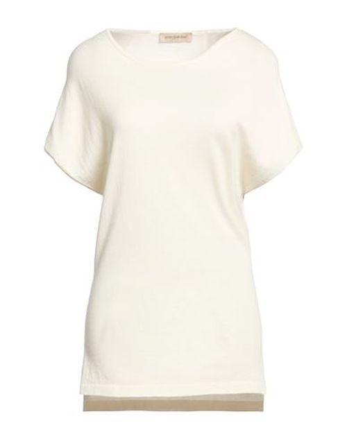 Woman Sweater Ivory Size 8 Silk, Cotton