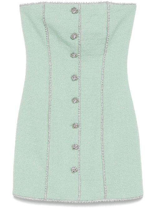 Bouclé mini dress - Green