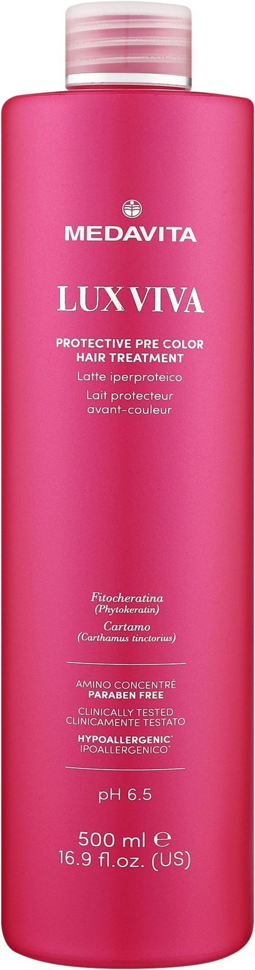 Latte protettivo alla proteina Medavita Luxviva Protective Pre-Color Hair Treatment