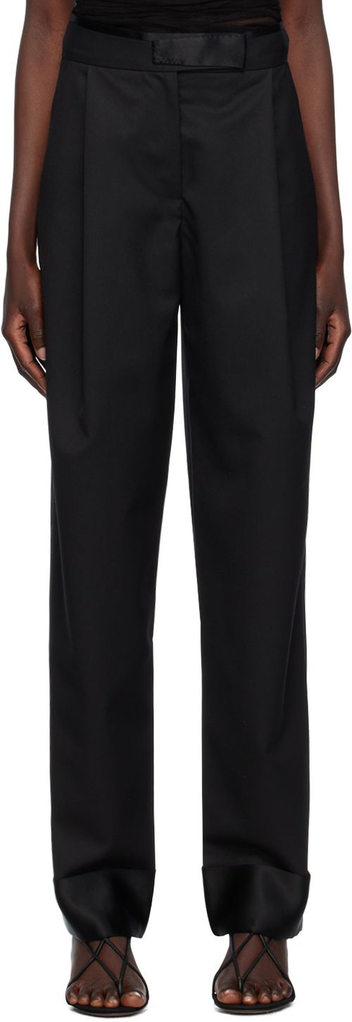 Black peg slacks
