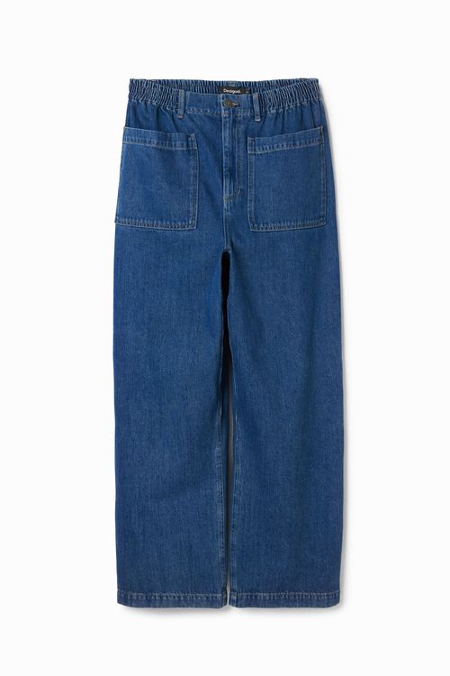 Long jeans with pocket