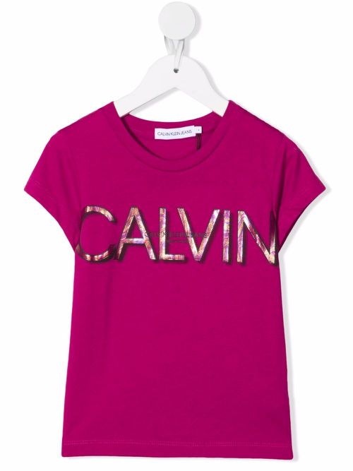 Logo-print cotton T-shirt - Pink
