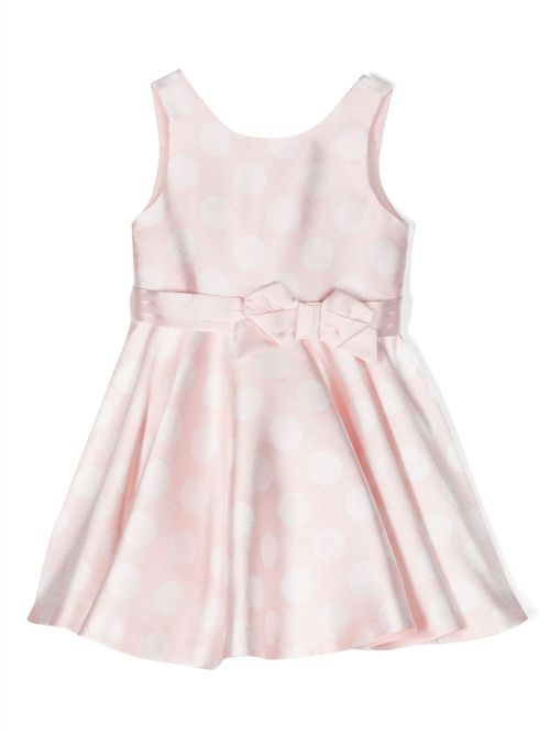 Polka-dot satin dress - Pink