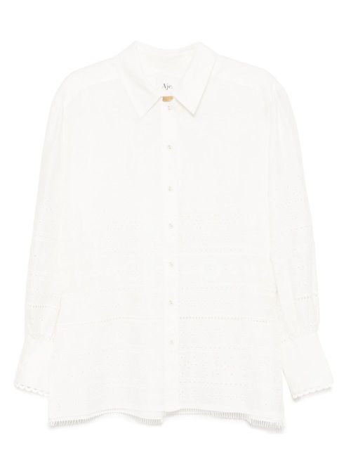 Aje cloud embroidered shirt - Neutrals