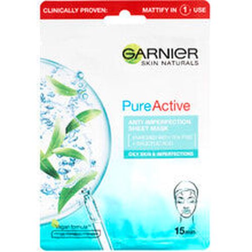 Garnier Skin Naturals Pure Active - Hydrating Sheet Mask Against Blemishes Enriched with Tea Tree and Salicylic Acid - 23.0 g