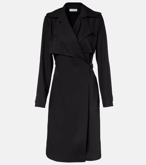 Belted wool wrap dress