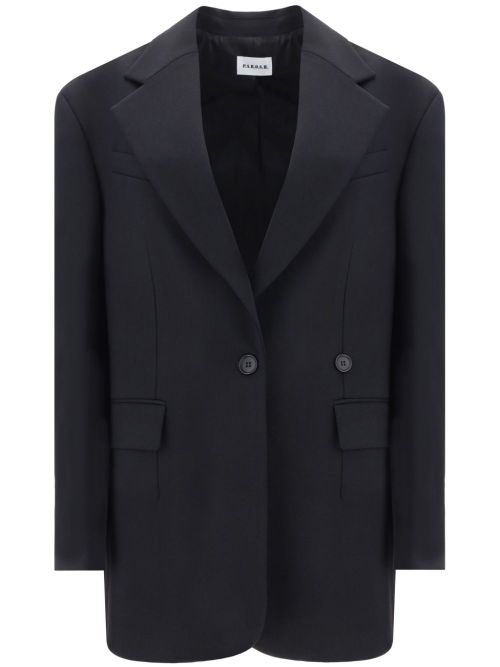 Wool single-breasted blazer jacket