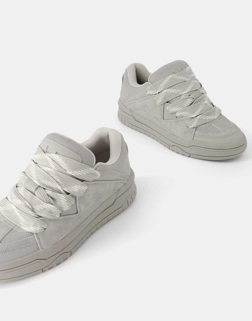 Chunky skater trainers in grey