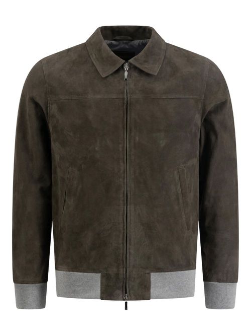 Doriani Cashmere suede jacket - Brown