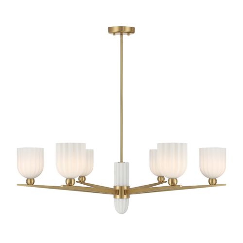 Collier 6-Light Chandelier in Warm Bra