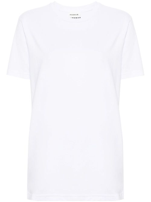 Logo-embroidered cotton T-shirt - White