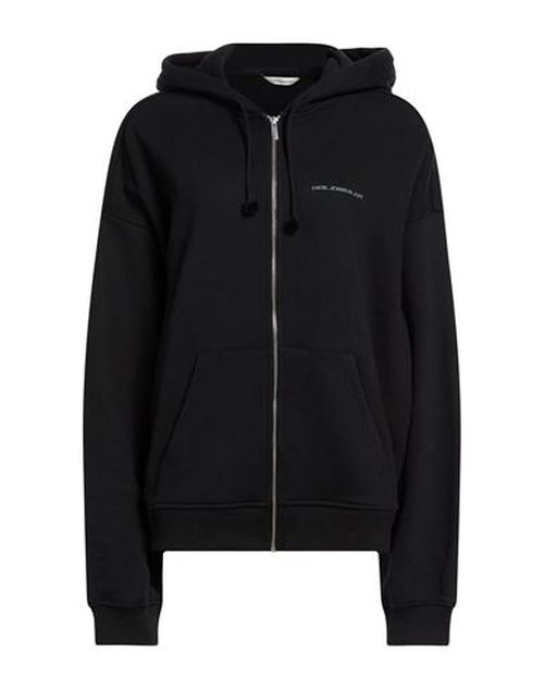 Woman Sweatshirt Black Size L Organic cotton, Recycled polyester