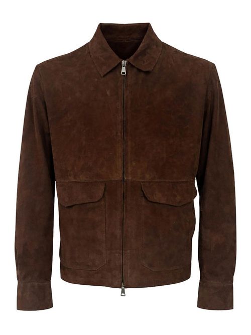 Dark Brown Bonded Suede Jacket